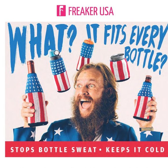 FREAKER Crotch Rocket Man Elton John Bottle / Can Koozie Sweater Insulator NWT - Picture 4 of 5